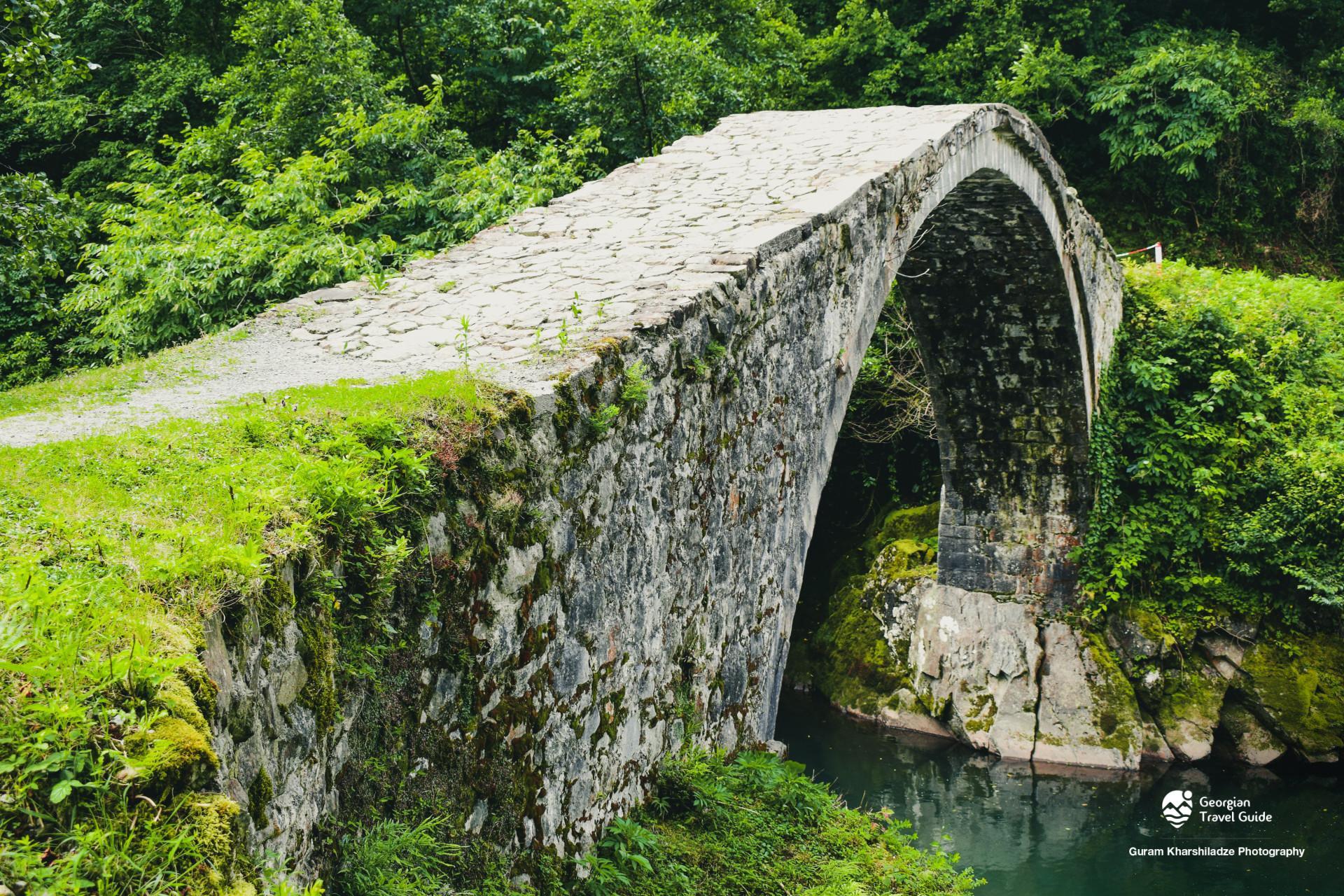 Medieval (Tamar) stone bridge in Tkemakaravi